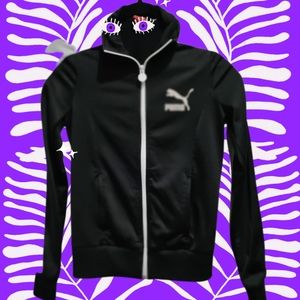 Womens Puma classic T7 Track Jacket In Black/white size XS